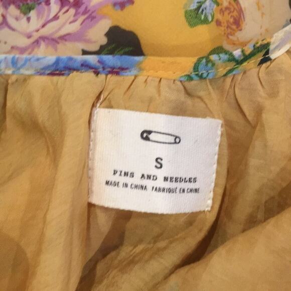 Urban Outfitters Pins and Needles Floral Chiffon Slip Dress Small - Picture 3 of 3